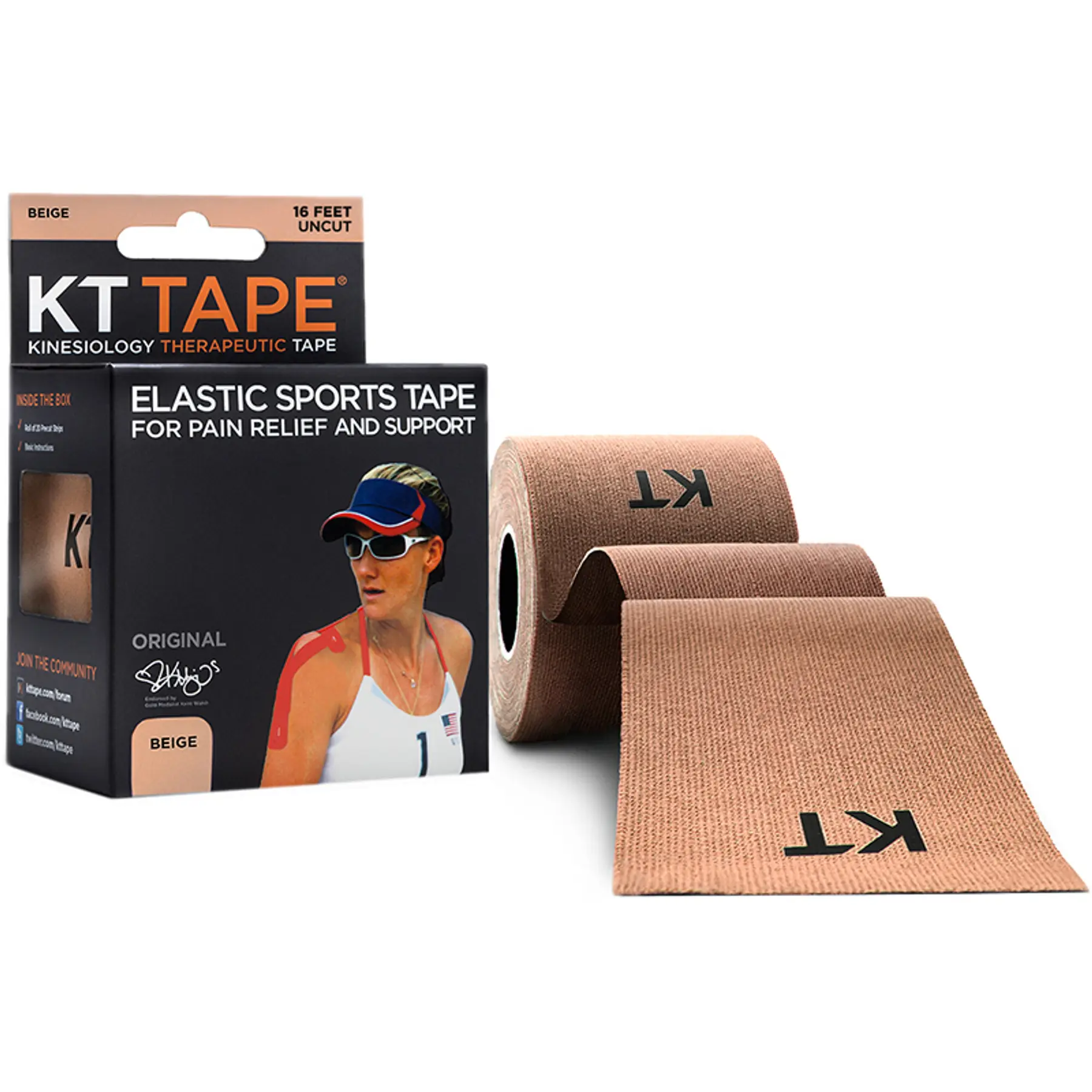 Kt Tape Unisex Beige Uncut Kinesiology Band Original